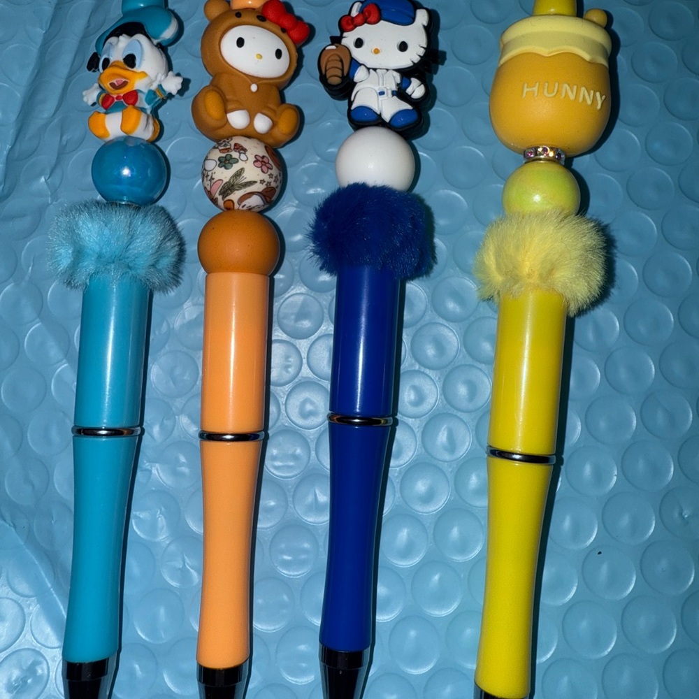 Disney Character Pen Set - Blue, Orange, Yellow